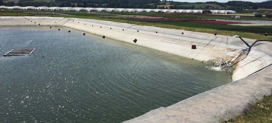 A reservoir supplying a horticultural site
